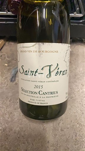 Borgogna Saint-Véran Sélection Cantrius 2015
