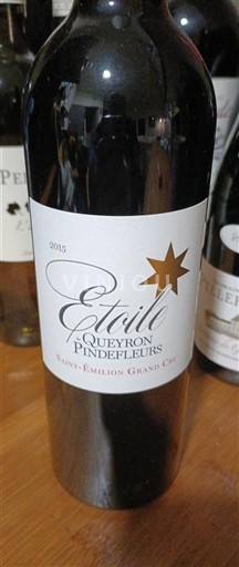 Bordeaux Saint-Émilion Grand Cru Grand Cru Queyron Pindefleurs Etoile 2015