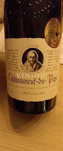 Thung lũng Rhône Châteauneuf-du-pape Château Châteauneuf-du-Pape Bertrand de Got 2020