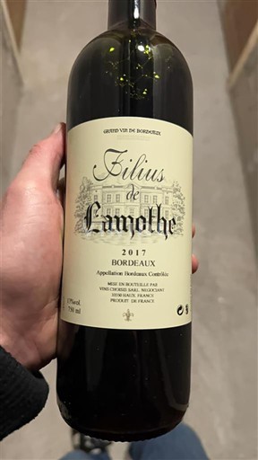 Bordeaux Lamothe Filius de Lamothe 2017