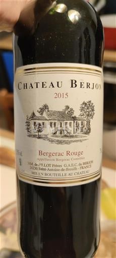 Sydvestfrankrig Bergerac Château Berjon 2015