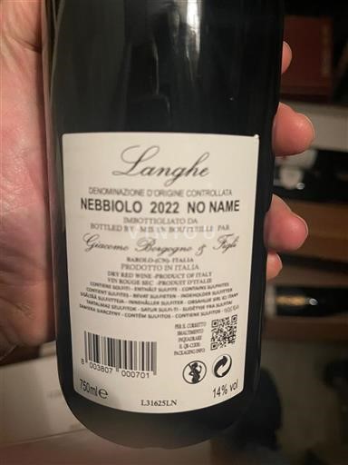 Piëmont Langhe Giacomo Borgogno & Figli No Name 2022