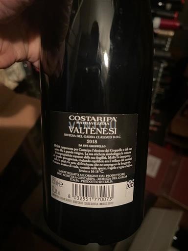 Lombardy Wines Garda Costaripa Valtènesi 2018