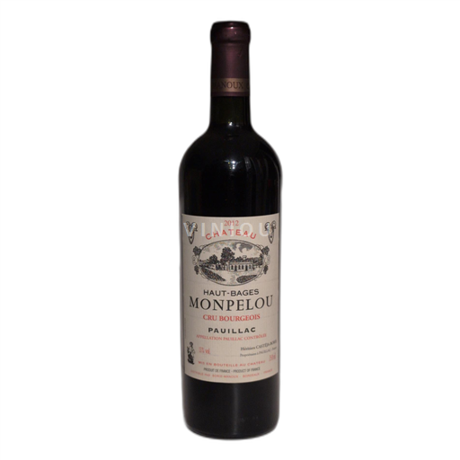 Bordeaux Pauillac Château Haut-Bages Monpelou 2012