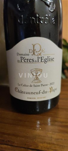 Rhônen laakso Châteauneuf-du-Pape Domaine S Pères de l'Eglise Le Calice de Saint Pierre 2022