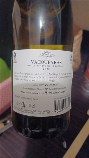 Vallée du Rhône Vacqueyras Vignerons de Caractère 2022