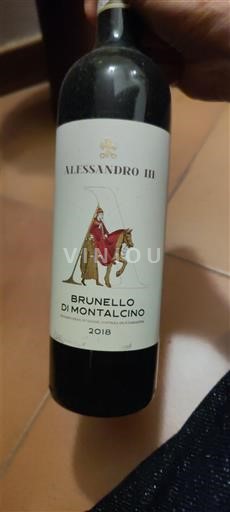 Toscane Brunello di Montalcino Alessandro III 2018