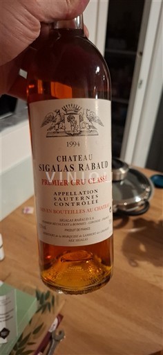 Bordeaux Sauternes Premier Cru Château Sigalas Rabaud 1994