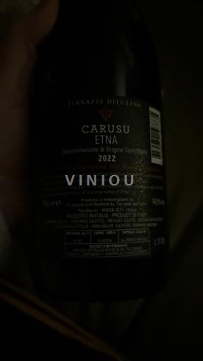 Wijnen Rouge sec Carusu Terrazze dell'Etna 2022 Italië Sicilië Etna DOC