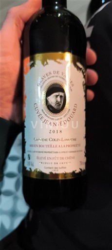 Bordeaux Graves-de-Vayres Château Colin-Lavauthie Jean-Édouard 2018