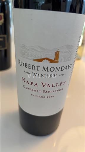 Californiske AVA'er Napa Valley Robert Mondavi Winery Cabernet Sauvignon 2018