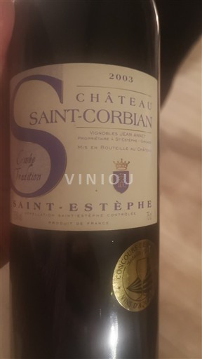 Bordeaux Saint-Estèphe Château Saint-Corbian Tradition 2003
