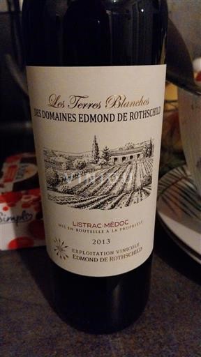 Bordeaux Listrac-Médoc Domaine Domaines Edmond de Rothschild Les Terres Blanches 2013