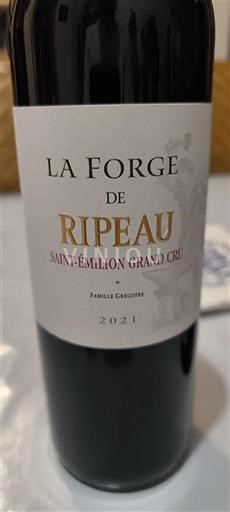 Bordeaux Saint-Émilion Grand Cru Château Ripeau La Forge de Ripeau 2021