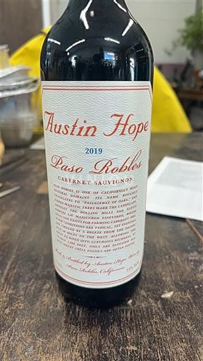Каліфорнійські AVA Paso Robles Austin Hope Cabernet Sauvignon 2019