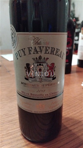Bordeaux Bordeaux superiore Château Puy Favereau 2018