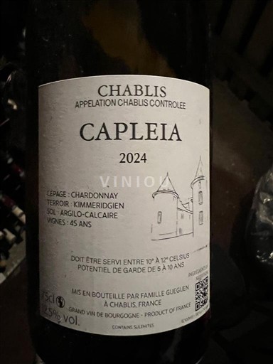 Borgoña Chablis Famille Gueguen Capleia 2024