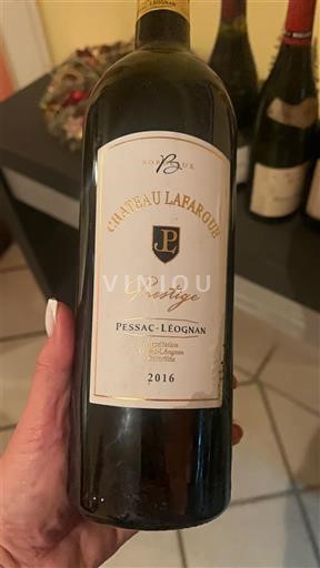 Bordeaux Pessac-Léognan Château Lapargue Prestige 2016