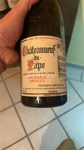 Vale do Ródano Châteauneuf-du-Pape Château Mont-Redon Vignoble Abeille 1998