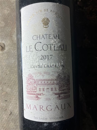 Bordéus Margaux Château Le Coteau Gravelite 2017