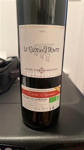 Languedoc y Rosellón Coteaux de Narbona Le Clos des 2 Ponts Elégance 2019