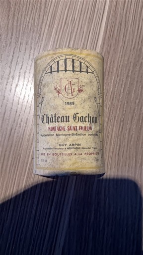 Bordeaux Montagne-Saint-Émilion Château Gachon 1989