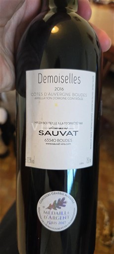 Vallée de la Loire Côtes-d'Auvergne Sauvinat Demoiselles 2016