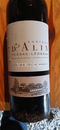 Bordeaux Pessac-Léognan Château Alix 2019