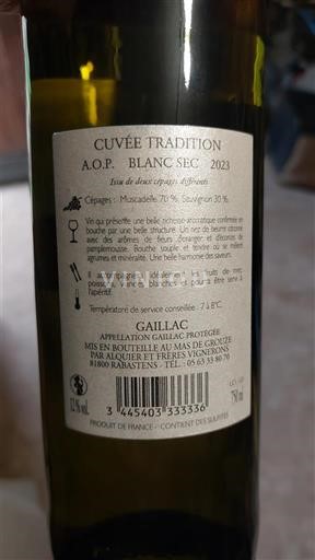 Південний Захід Gaillac Raquebert Frères Tradition 2023