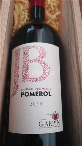 Bordeaux Pomerol Château Franc-Maillet 2016