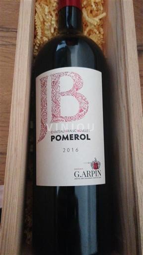 Bordéus Pomerol Château Franc-Maillet JB 2016