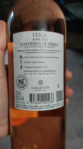 Údolí Rhôny Costières-de-Nîmes Gallician Signature Féria 2023