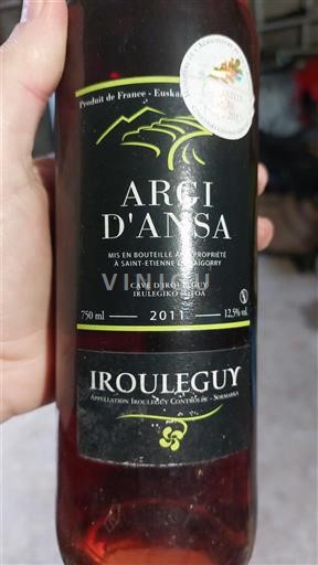 Sydvestfrankrig Irouléguy Cave d'Irouléguy Argi d'Ansa 2015