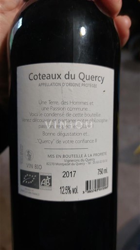 Sydvestfrankrig Coteaux-du-Quercy Vignerons du Quercy 2017