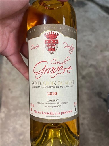 Bordeaux Sainte-Croix-Du-Mont Cru de Gravière Prestige 2020