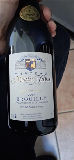 Beaujolais Brouilly Château Moulin Favre Vieilles Vignes 2017