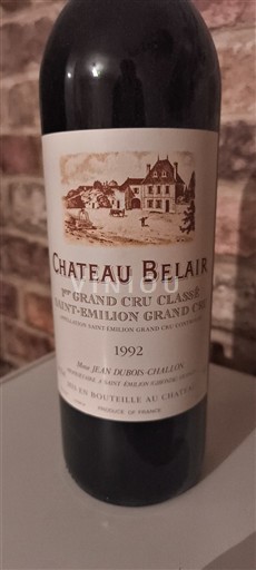 Bordeaux Saint-Émilion Grand Cru Château Belair 1992