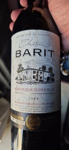 Bordeaux Bordeaux superiore Château Barit 2008