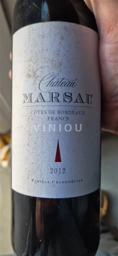 Bordeaux Francs-côtes-de-bordeaux Château Marsau 2012
