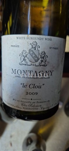 Borgogna Montagny Domaine Clos Salomon le Clou 2009