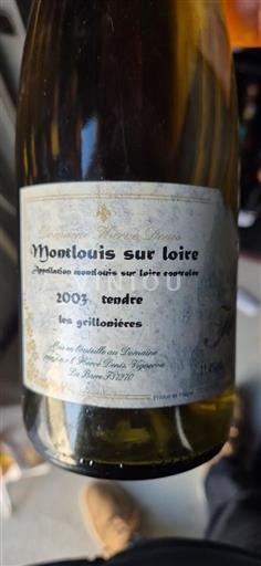 Vallée de la Loire Montlouis-sur-loire Les Grillonières tendre 2003