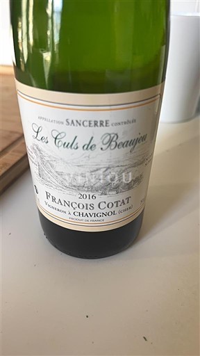 Vallée de la Loire Sancerre François Cotat Les Culs de Beaujeu 2016