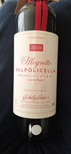 Veneto Valpolicella Azienda Vinicola La Della Scala Allegretto 2020