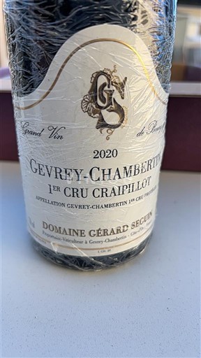 Bourgogne Ikke specificeret Premier Cru Domaine Gérard Seguin 1er Cru Craipillot 2020