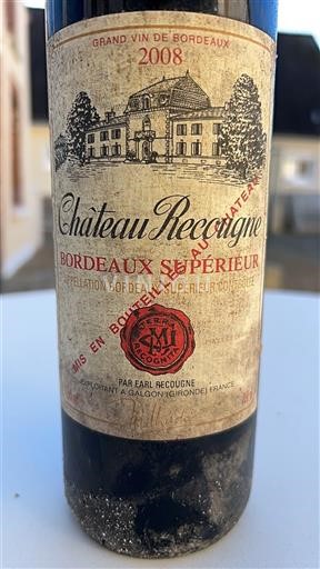 Bordeaux Bordeaux superiore Château Recougne 2008