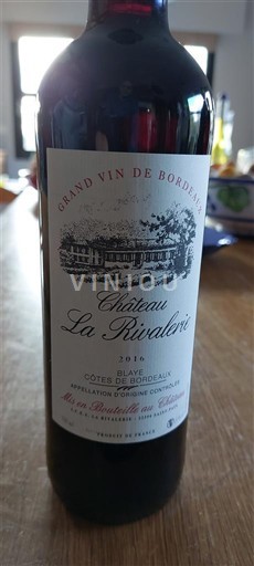 Bordeaux Blaye-Côtes-de-Bordeaux Château La Rivalerie 2018