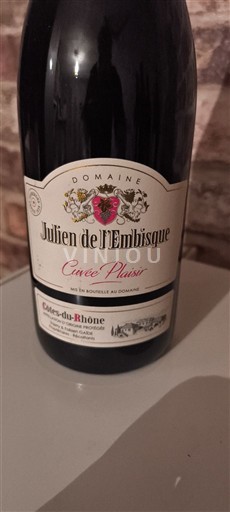 Vallée du Rhône Côtes-du-rhône Domaine Julien de l'Embisque Plaisir Non Millésimé
