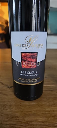 Neuchâtel Neuchâtel AOC Cave des Lauriers Les Cloux Pinot Noir Barrique 2023