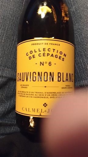 Languedoc y Rosellón País de Oc Calmel & Joseph Collection de Cépages N°6 Sauvignon Blanc Sin añada