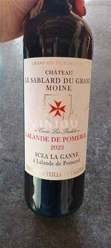 Bordeaux Lalande-de-Pomerol Château Le Sablard du Grand Moine Les Foulés 2023